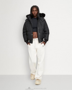 Moose Knuckles Cloud Bomber Shearling Naisten Bomber Takki Mustat Mustat | 21WCSQMEO