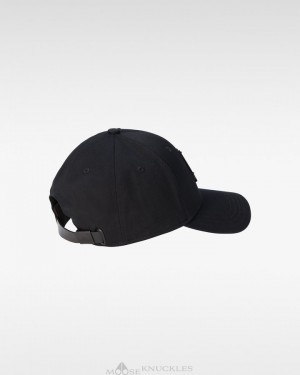 Moose Knuckles Logo Icon Cap Miesten Baseball caps Mustat Mustat | 28NLEAPJG