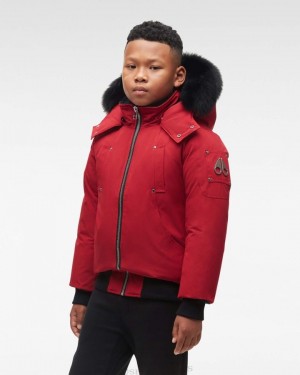 Moose Knuckles Original Bomber Fur Lasten Bomber Takki Mustat Mustat | 28DIAVOKF