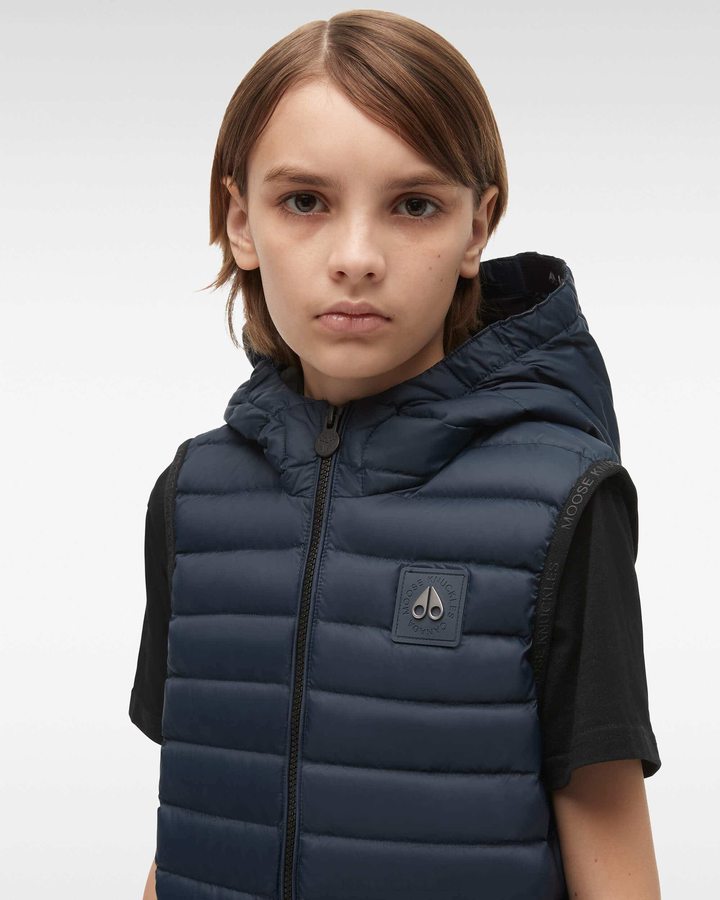 Moose Knuckles Air Down Vest Lasten Liivi Laivastonsininen | 95QPOVHRJ