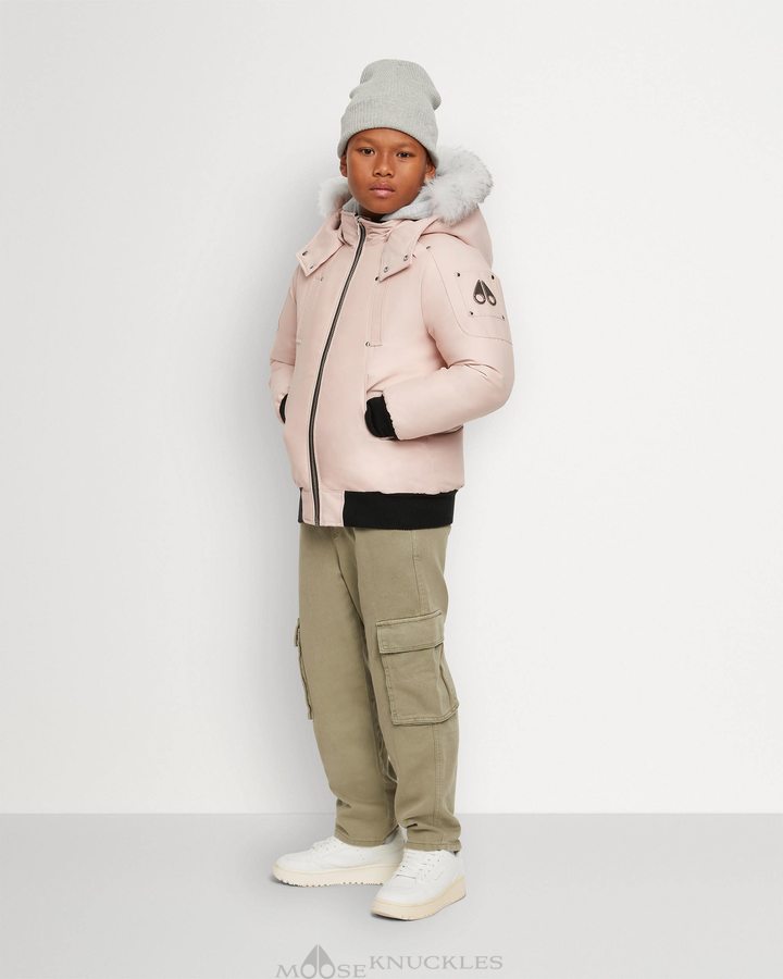 Moose Knuckles Bomber Shearling Lasten Bomber Takki Pinkki | 85TZVMCUO