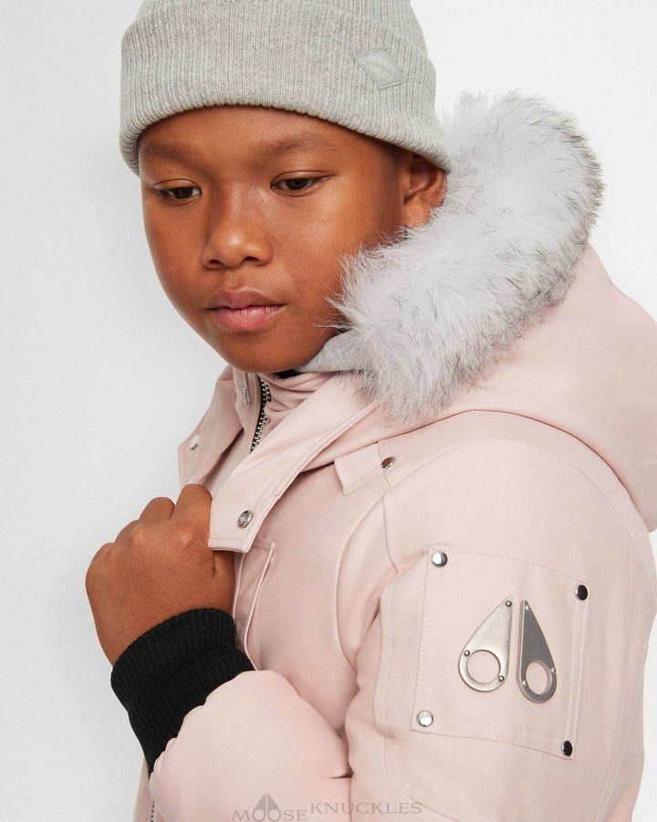 Moose Knuckles Bomber Shearling Lasten Bomber Takki Pinkki | 85TZVMCUO