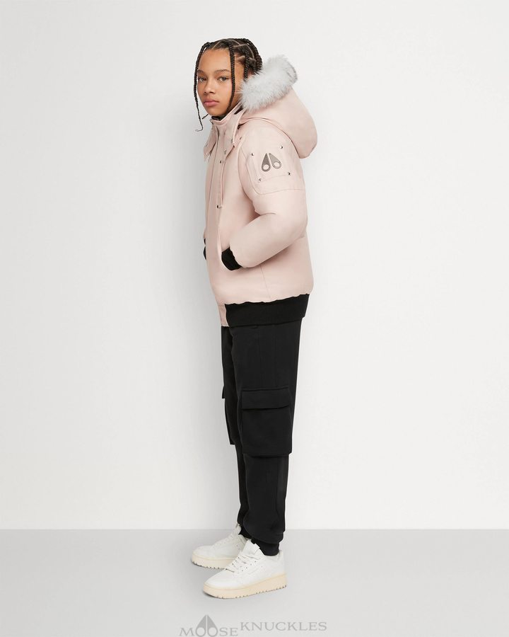 Moose Knuckles Bomber Shearling Lasten Bomber Takki Pinkki | 85TZVMCUO