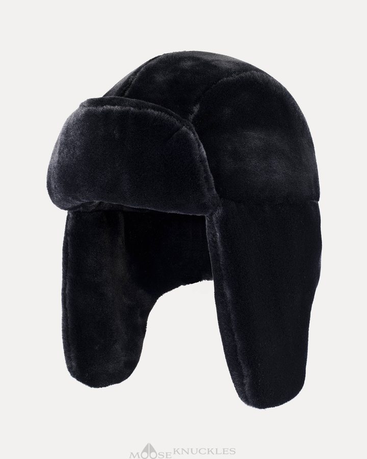 Moose Knuckles Bunny Trapper Hat Miesten Hattu Mustat | 41UYRHLSK