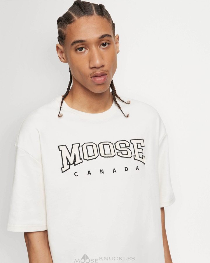 Moose Knuckles Noble Tee Miesten Tees Plaster | 90KBWGPIQ