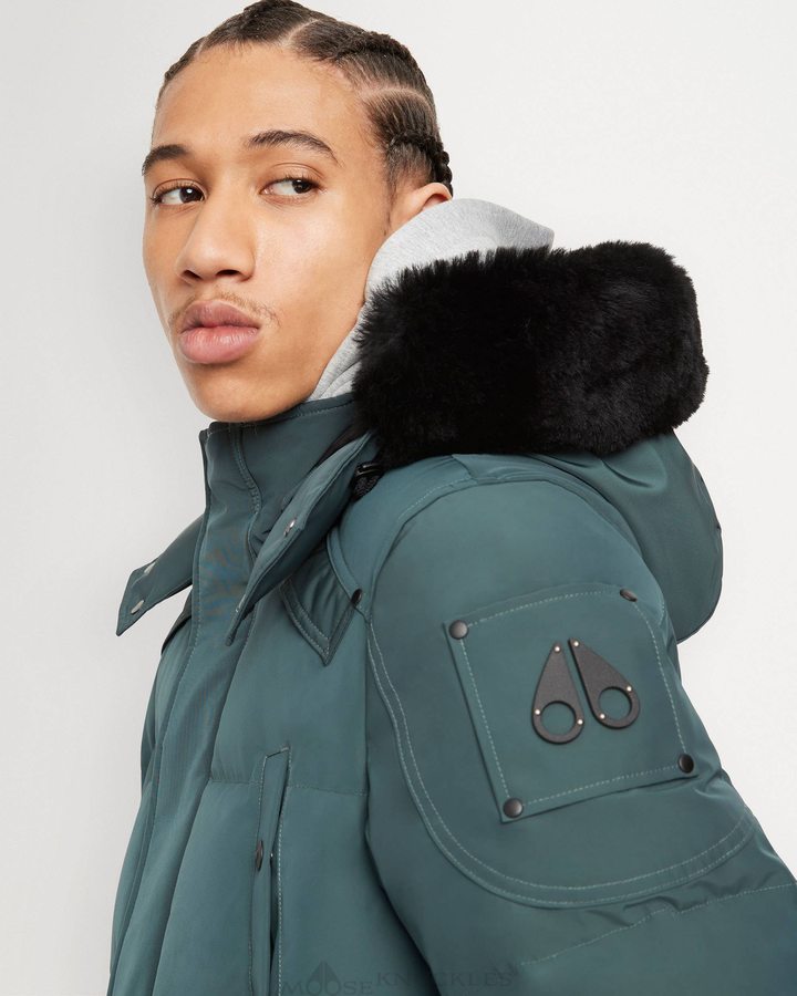 Moose Knuckles Onyx Big Ridge Parka Shearling Miesten Parkas Mustat | 21YJOZWRF