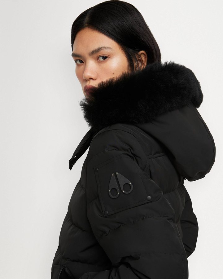 Moose Knuckles Onyx Ladriere Bomber Shearling Naisten Bomber Takki Mustat Mustat | 07VGXLAZO