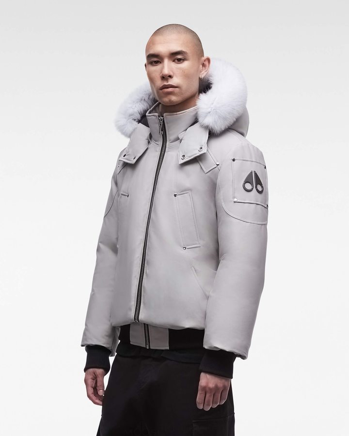 Moose Knuckles Original Ballistic Bomber Fur Miesten Bomber Takki Harmaat | 73NTURCSH