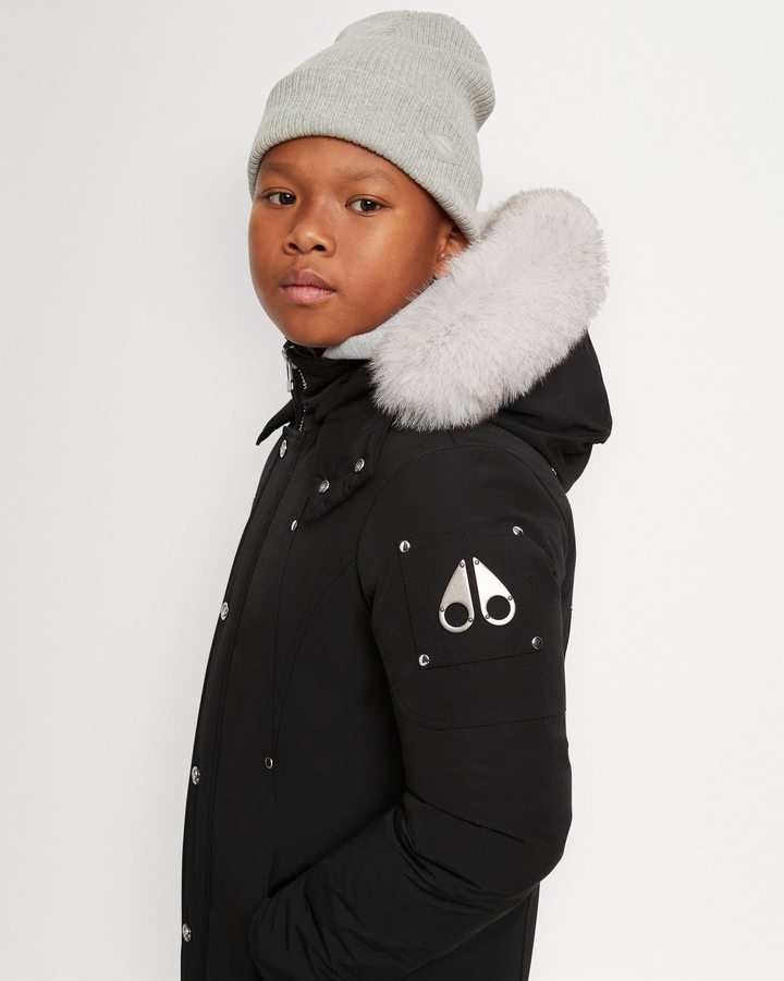 Moose Knuckles Original Parka Shearling Lasten Parkas Mustat | 61JOMNKCV