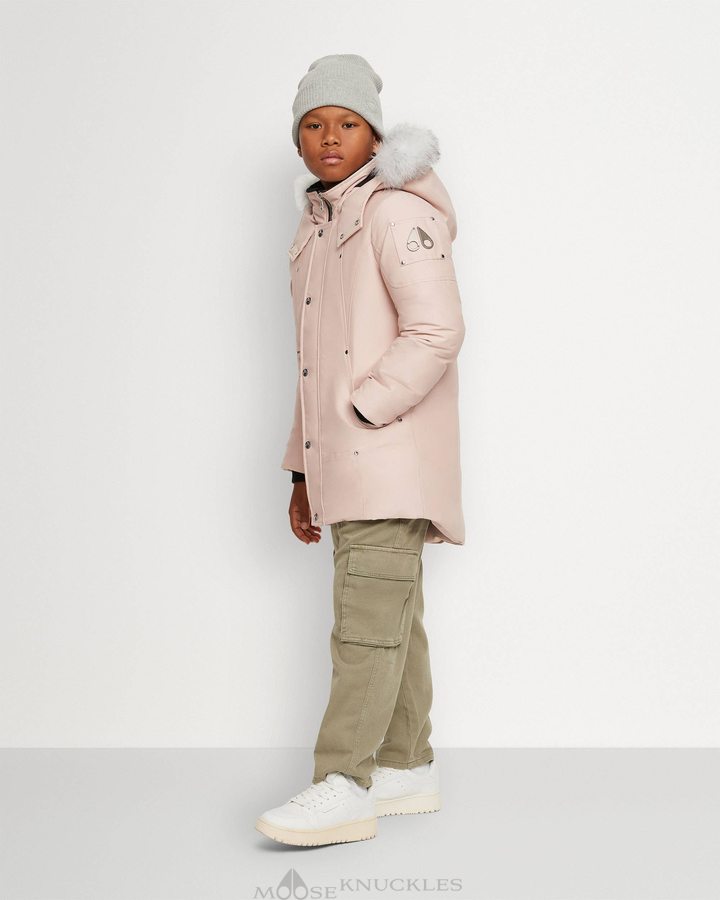 Moose Knuckles Original Parka Shearling Lasten Parkas Pinkki | 17NSHAKPL