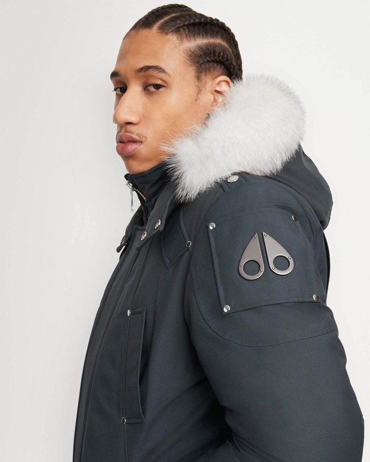 Moose Knuckles Original Stirling Parka Fur Miesten Parkas Granite / Natural Fox Fur | 47SCINORW